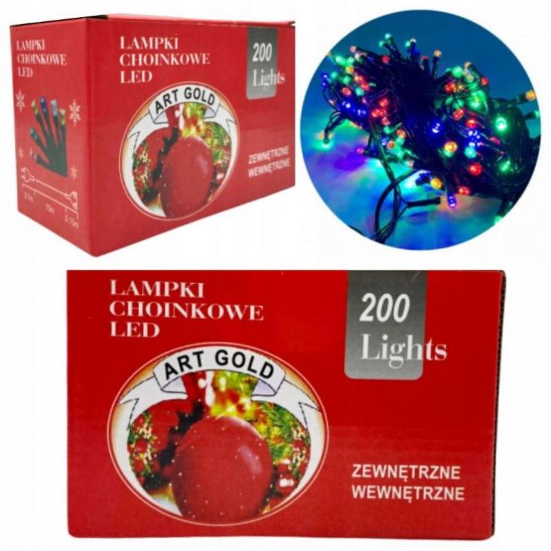 LAMPKI CHOINKOWE 200LED MULTIKOLOR