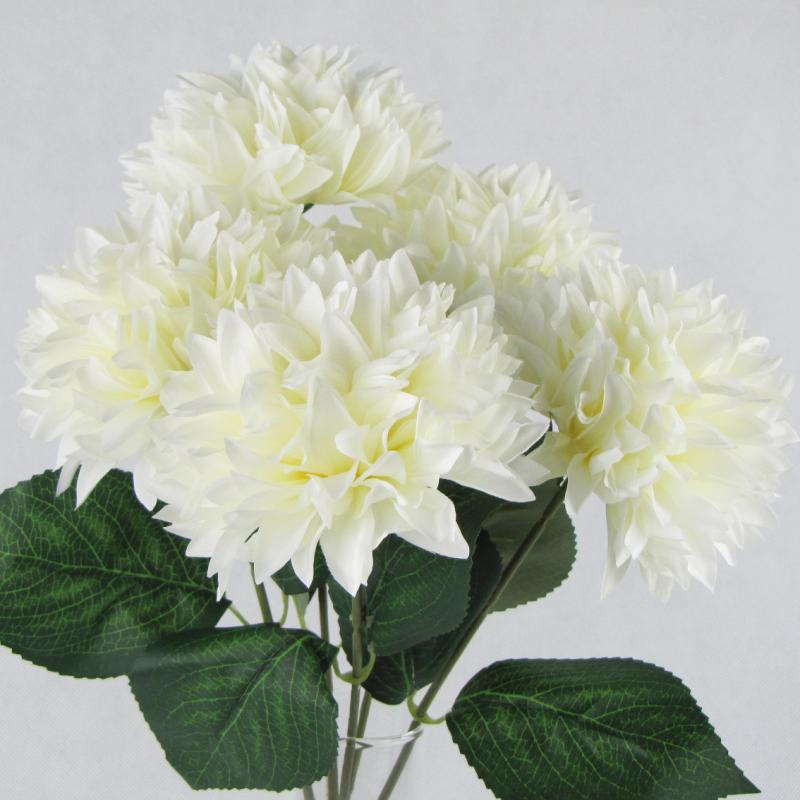 Chryzantemy bukiet 5 kwiatów białych 45cm