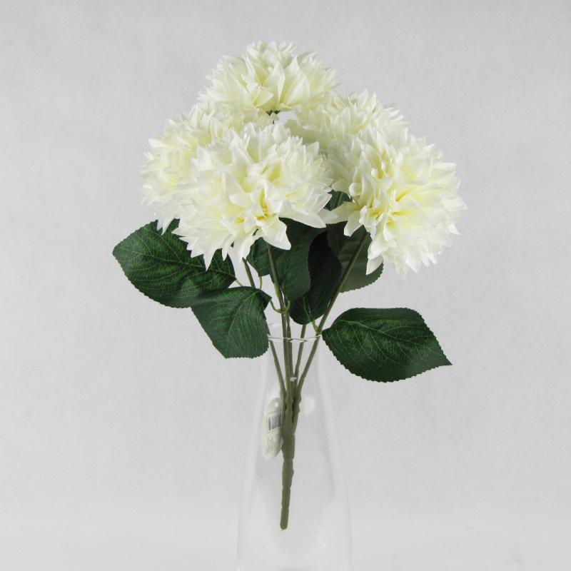 Chryzantemy bukiet 5 kwiatów białych 45cm