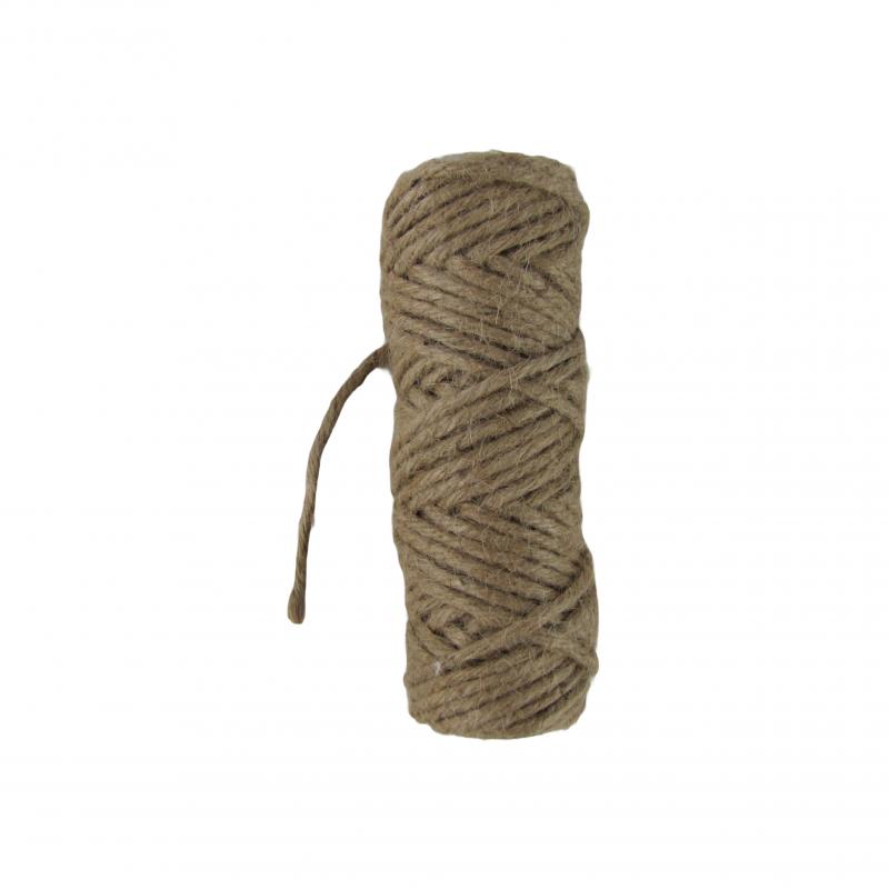 SZNUREK JUTOWY SKRĘCANY NATURALNY 5MM 100G (10 sztuk)