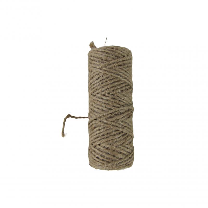 SZNUREK JUTOWY SKRĘCONY NATURALNY 3MM 100G (10 sztuk)