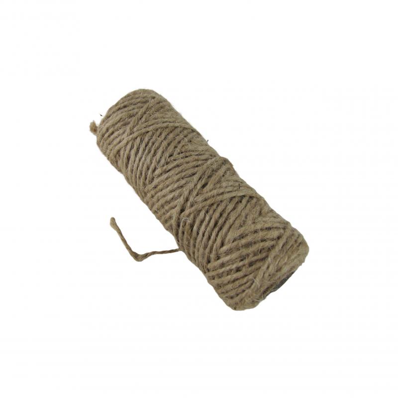 SZNUREK JUTOWY SKRĘCONY NATURALNY 3MM 100G (10 sztuk)