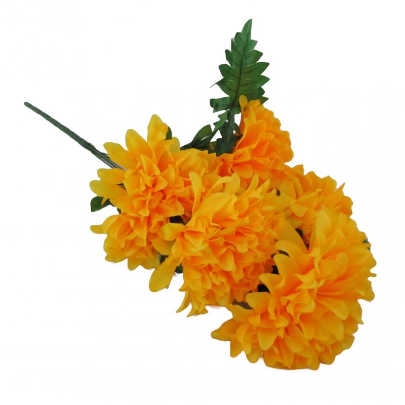 Chryzantemy bukiet 5 kwiatów 50cm pomarańczowe