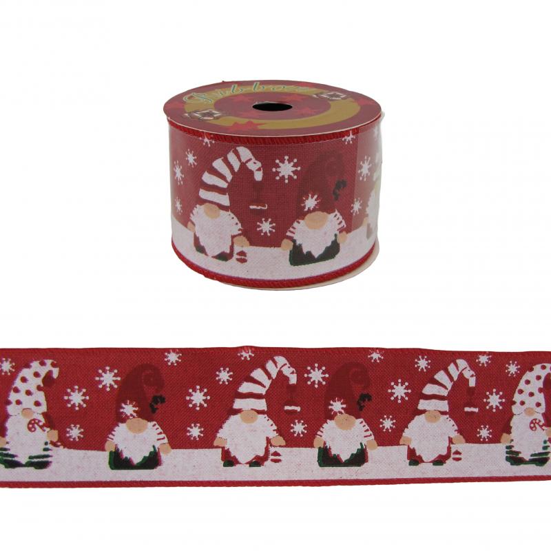 WSTĄŻKA ŚWIĄTECZNA 5CM/2,7M