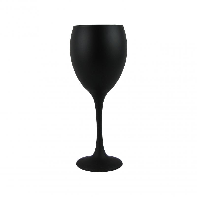 KIELISZEK DO WINA 300ML CZARNY