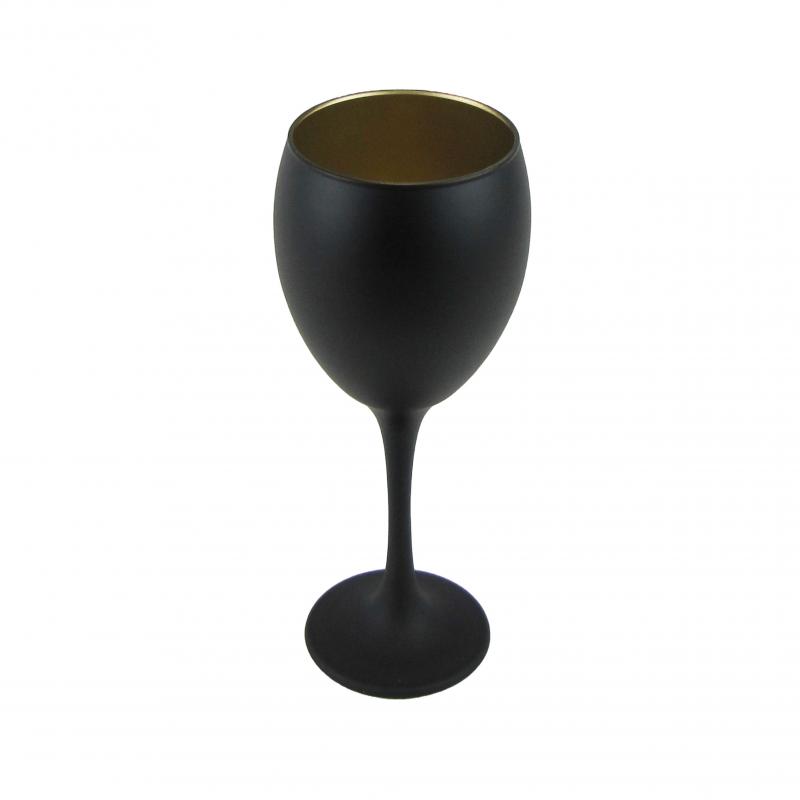 KIELISZEK DO WINA 300ML CZARNY