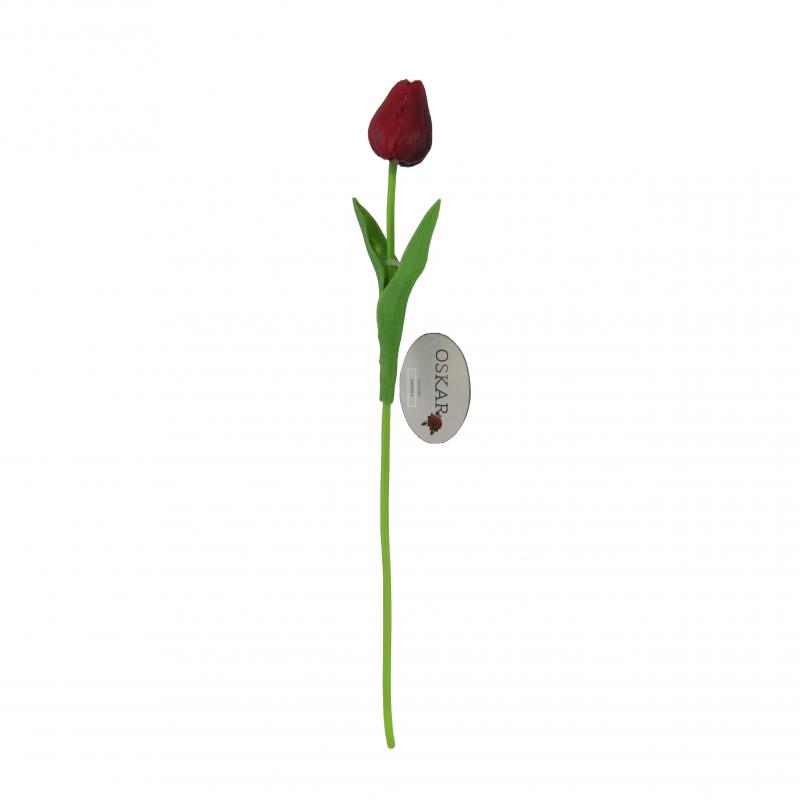 Tulipan gumowany 32cm bordowy