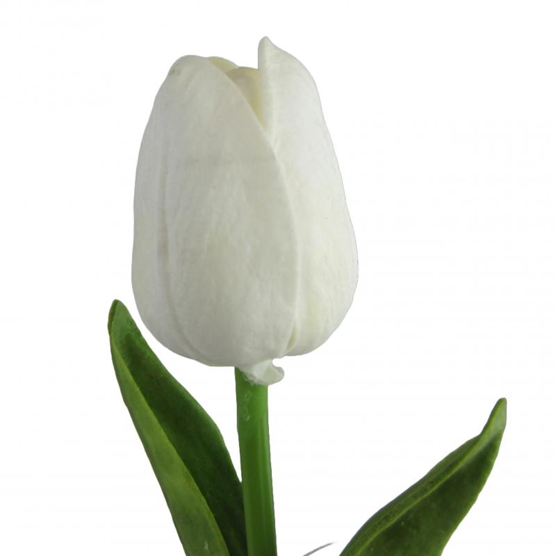 Tulipan gumowany 32cm biały