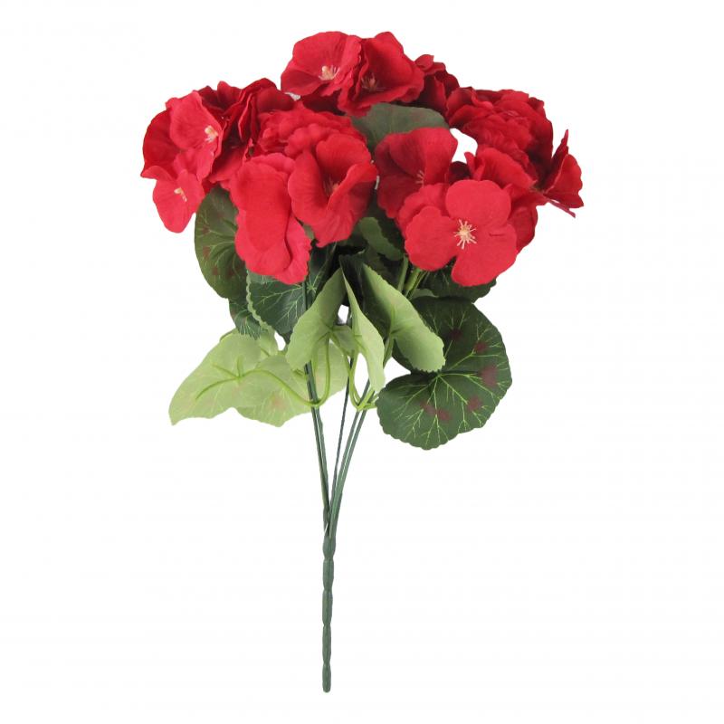 Pelargonie bukiet 32cm kolor kwiatów czerwony
