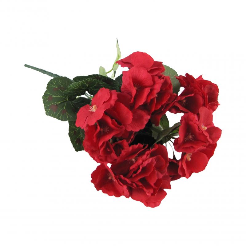 Pelargonie bukiet 32cm kolor kwiatów czerwony