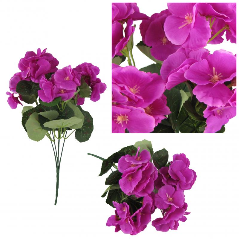 Pelargonie bukiet 32cm kolor kwiatów fioletowy