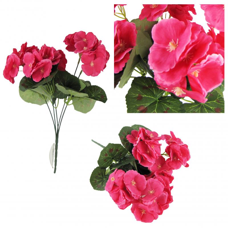 Pelargonie bukiet 32cm kolor kwiatów różowe