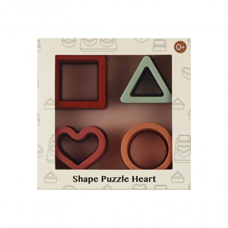 Układanka silikonowa KSZTAŁTY <br> Petit Monkey - Shape Puzzle Heart