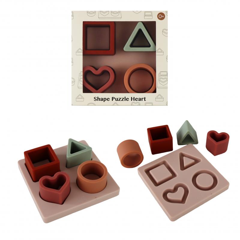 Układanka silikonowa KSZTAŁTY <br> Petit Monkey - Shape Puzzle Heart